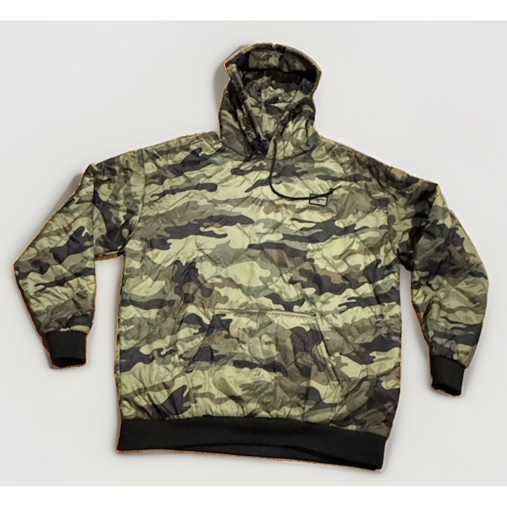 Black Rifle Hoodie Mens XL Green Camo Quilted Military Paratrooper Woobie Hoodie